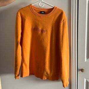 Stussy Orange Crewneck Sweatshirt